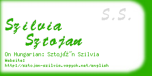 szilvia sztojan business card